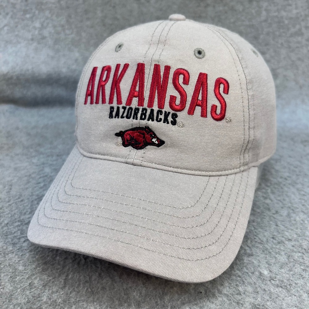 Arkansas Razorbacks Hogs Gray Captivating Headwear Adjustable Strap Hat OSFM